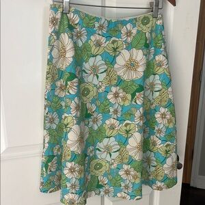 GAP Vintage Floral mini cotton skirt size 4 side zip